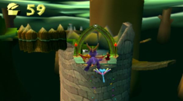 Without Spyro's graphical fixes to the distance problem, levels such as Tree Tops would have been impossible