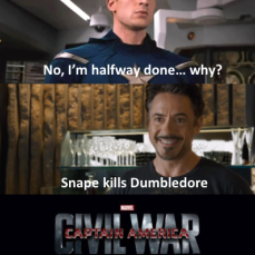 You've gone too far Tony Harry Potter Civil War Meme
